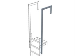 Стойка-поручень Zarges на спуске, с отогнутым концом 43049 - фото 100541