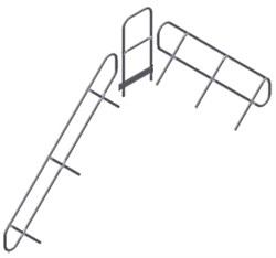 Поручень и перила площадки Zarges Z600, 6 ступеней, съемные 42359966 - фото 100781