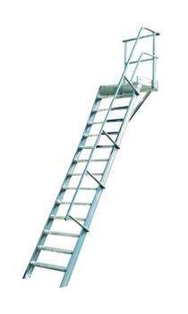 Алюминиевый трап с платформой Krause стационарный, 800мм 5 ступеней 60° 825148 - фото 11213