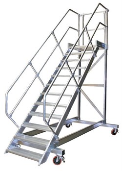 Алюминиевый трап с платформой Krause передвижной, 1000мм 4 ступени 60° 829030 - фото 11445