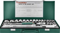 Набор торцевых головок Jonnesway 1/2"DR, 8-34 мм, 24 предмета S04H4724S - фото 114562