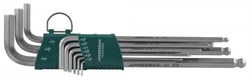 Набор торцевых шестигранных ключей Jonnesway Extra Long с шаром 9 предметов H06SA209S - фото 114982