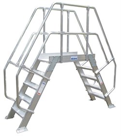 Алюминиевый переход с платформой Krause 600мм 5 ступеней 60° 826848 - фото 11527