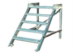 Алюминиевый трап с подмостком Krause передвижной, 600мм 4 ступени 45° 810359 - фото 11578