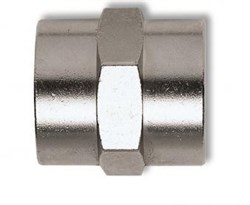 Переходник 1225/3 280/5 (блистер) F1/4*F1/4" цилиндр.муфта - фото 124227