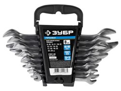 Набор рожковых ключей Зубр Профи 8-24мм, 8шт 27021-H8 - фото 156283