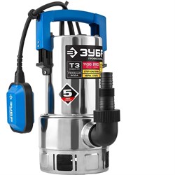 Погружной дренажный насос Зубр Профессионал для грязной воды НПГ-Т3-1100-С - фото 157115