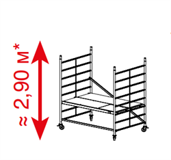 Алюминиевая вышка-тура Krause ProTec XXL 2,9м 911117 - фото 157148