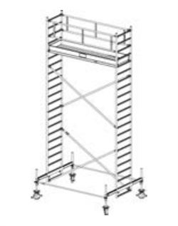 Алюминиевая вышка-тура Krause Stabilo 100 6,4м 751669 - фото 157228