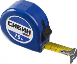 Рулетка измерительная Сибин 7,5м x 7.5 м 25 мм 34020-08-25 - фото 261602