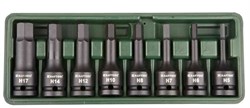 Набор ударных торцевых головок Kraftool Industrie Qualitat Hex 1/2", H5-H17, 8 предметов 27950-H8 - фото 263653