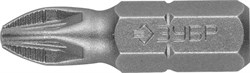 Кованые крестовые биты Зубр Мастер C1/4, PZ2x25мм, 2шт 26003-2-25-2 - фото 265564
