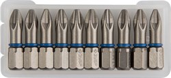 Торсионные крестовые биты Зубр Эксперт C1/4, PZ2x25мм, 10шт 26013-2-25-10 - фото 265589