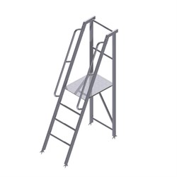Лестница-платформа фиксированной высоты с шипами ALUR ЛПФВА-1,25 - фото 297702