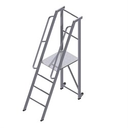Передвижная лестница-платформа фиксированной высоты ALUR ЛПФВА-1,5П - фото 297711