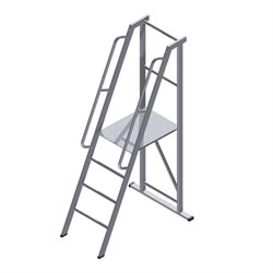Лестница-платформа фиксированной высоты с траверсой ALUR ЛПФВА-1,75Т - фото 297716