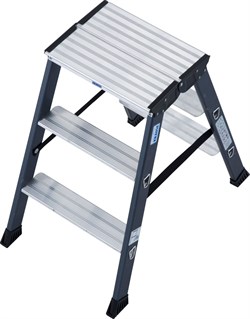 Двухсторонняя анодированная стремянка Krause SePro D 2х3 125804 - фото 318690