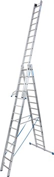 Алюминиевая трехсекционная лестница Krause Stabilo 3х14 133724/123367 - фото 320147