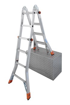 Шарнирная телескопическая стремянка Krause TeleMatic 4х4 129956 (122315) - фото 320257