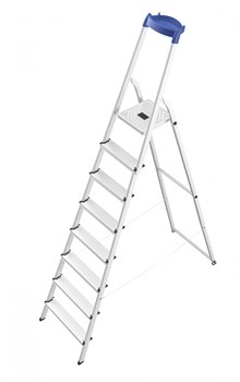Стремянка L58E StandartLine 8 ступеней алюм., с лотком д.инструментов, Hailo, арт.8158-827, шт - фото 321331