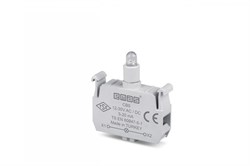 Блок-контакт подсветки EMAS с белым светодиодом 12-30V AC/DC CB5 - фото 323695