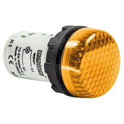 Моноблочная сигнальная арматура EMAS 220V желтая с ячеистой линзой MBSP220S - фото 324752