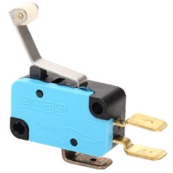 Микро-выключатель EMAS со средним изогнутым рычагом и пластиковым роликом Ф5мм MK1MIP3 - фото 326690