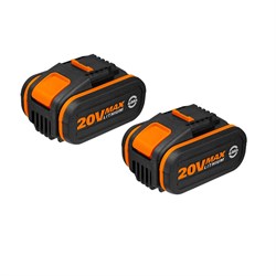 Комплект из 2х аккумуляторов 2x20В 4.0 А/ч WORX WA3553.2 - фото 332817