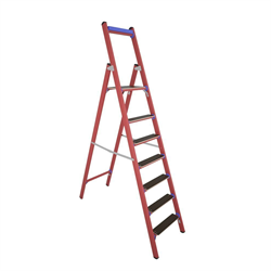 Диэлектрическая стремянка с симметричной опорой Диэлектрик телеком ССД-1,8 T 7 ступеней - фото 339044