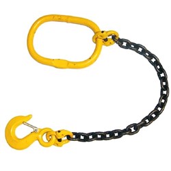 Строп цепной TOR 1СЦ г/п 5,3 т 3,0 м с самозакрывающимся крюком и укоротителем, шт - фото 357071