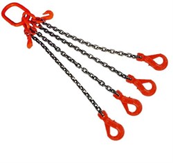 Строп цепной TOR 4СЦ г/п 4,25 т 8,0 м с укорачивающими и самозакрывающимися крюками, шт - фото 358701