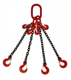 Строп цепной TOR 4СЦ г/п 4,25 т 9,5 м с укорачивающими крюками, шт - фото 359022