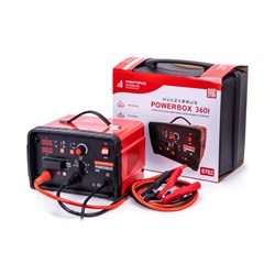 Инверторное пуско-зарядное устройство FoxWeld KVAZARRUS PowerBox 360i пластиковый кейс - фото 362660