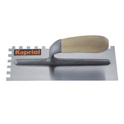 Гладилка зубчатая с дерев.ручкой, 12х28 см, зуб 8 мм Kapriol 23020