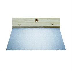 Шпатель зубчатый для клея 20 см с дерев.ручкой, зуб 1.05х2 Kapriol 23194