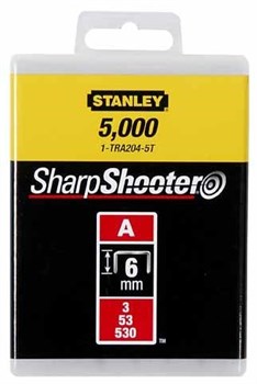 Скоба для степлера 8 мм тип А 5/53/530 1000шт Stanley 1-TRA205T