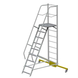 Лестница с платформой Мегал компактная ЛСПК-2,35 - фото 416438