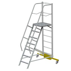 Лестница с платформой Мегал компактная ЛСПК-1,9+20 кг - фото 416459