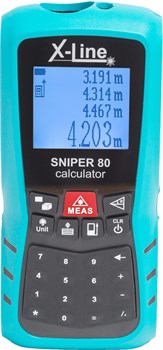 Дальномер лазерный Sniper 80 Calculator X-Line X00132