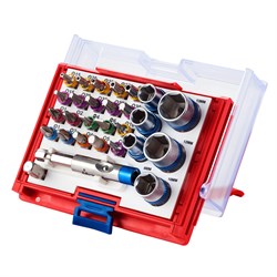 Набор вставок (бит) 1/4", PH, PZ, Hex, Torx, Slotted, 28 предметов МАСТАК 058-10028C 058-10028C - фото 675839