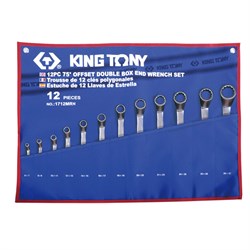 Набор накидных ключей, 6-32 мм, чехол из теторона, 12 предметов KING TONY 1712MRN Tony - фото 677769