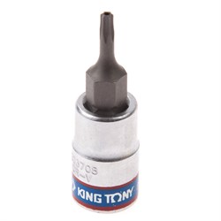 Насадка (бита) торцевая 1/4", Torx, T8, L = 37 мм, с отверстием KING TONY 203708 Tony - фото 678173