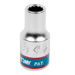 Головка торцевая стандартная двенадцатигранная 1/4", 5 мм KING TONY 233005M TONY - фото 678296