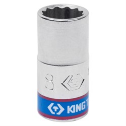 Головка торцевая стандартная двенадцатигранная 1/4", 8 мм KING TONY 233008M TONY - фото 678299