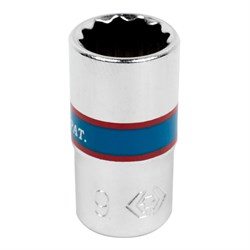 Головка торцевая стандартная двенадцатигранная 1/4", 9 мм KING TONY 233009M TONY - фото 678300