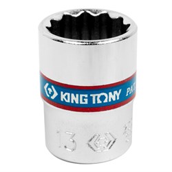 Головка торцевая стандартная двенадцатигранная 1/4", 13 мм KING TONY 233013M TONY - фото 678304