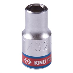 Головка торцевая стандартная шестигранная 1/4", 7/32", дюймовая KING TONY 233507S TONY - фото 678315