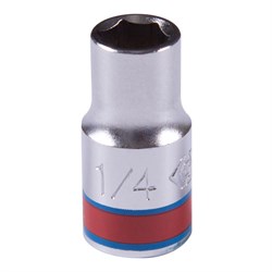 Головка торцевая стандартная шестигранная 1/4", 1/4", дюймовая KING TONY 233508S TONY - фото 678317