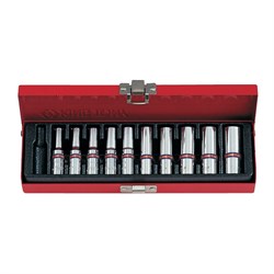 Набор глубоких торцевых головок 1/4", шестигранные, 5/32"-1/2", 10 предметов KING TONY 2510SR TONY - фото 678371