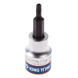 Насадка (бита) торцевая 3/8", Torx, T15, L = 50 мм, с отверстием KING TONY 302715 Tony - фото 678497